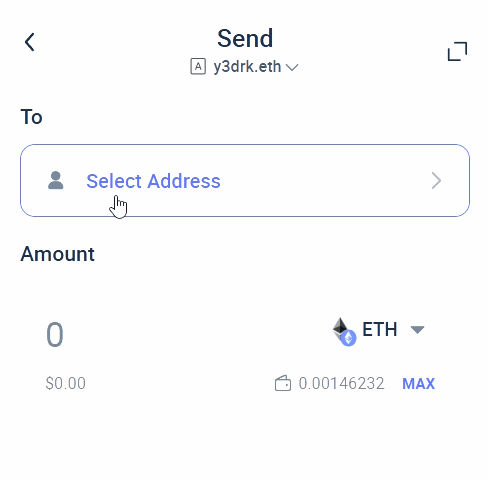 Rabby Wallet correctly resolves the name for ENSv2